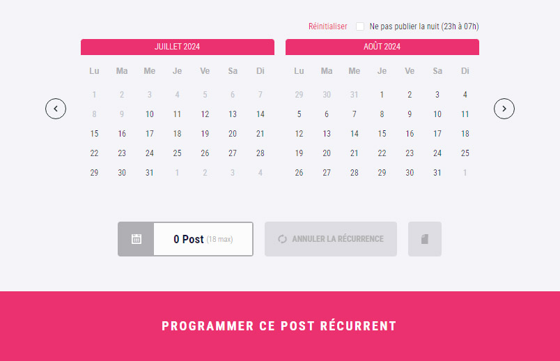 Swello programmation de posts